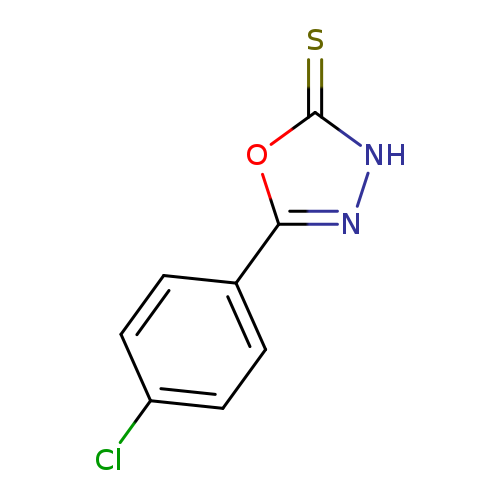 Clc1ccc(cc1)c1n[nH]c(=S)o1