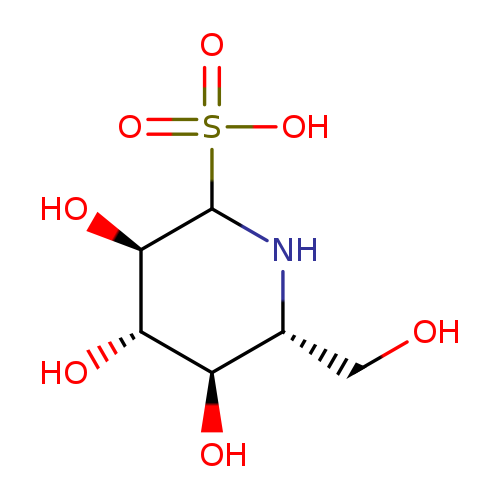 OC[C@H]1NC([C@@H]([C@H]([C@@H]1O)O)O)S(=O)(=O)O