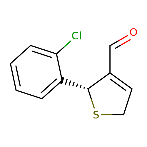 O=CC1=CCS[C@@H]1c1ccccc1Cl