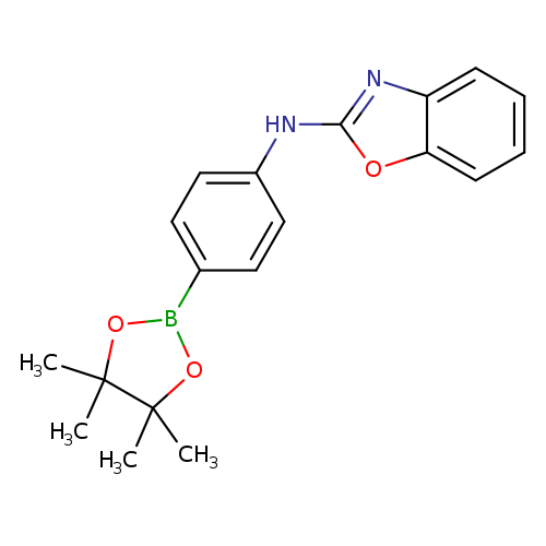 CC1(C)OB(OC1(C)C)c1ccc(cc1)Nc1nc2c(o1)cccc2