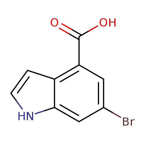 Brc1cc(C(=O)O)c2c(c1)[nH]cc2