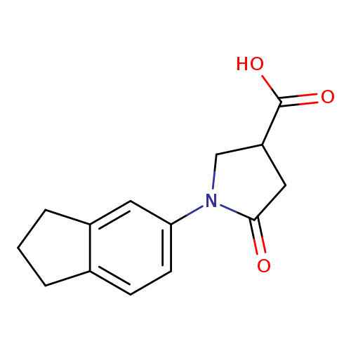 OC(=O)C1CC(=O)N(C1)c1ccc2c(c1)CCC2