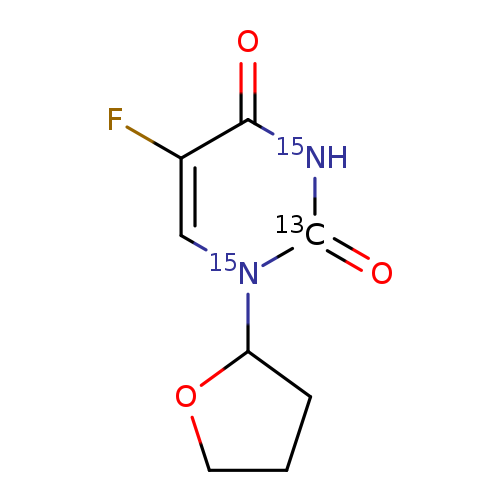 O=c1[15nH][13c](=O)[15n](cc1F)C1CCCO1