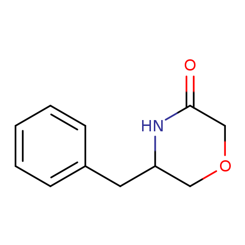 O=C1COCC(N1)Cc1ccccc1