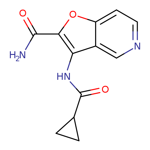 O=C(C1CC1)Nc1c(oc2c1cncc2)C(=O)N