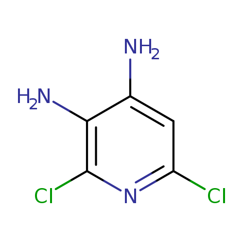 Clc1cc(N)c(c(n1)Cl)N