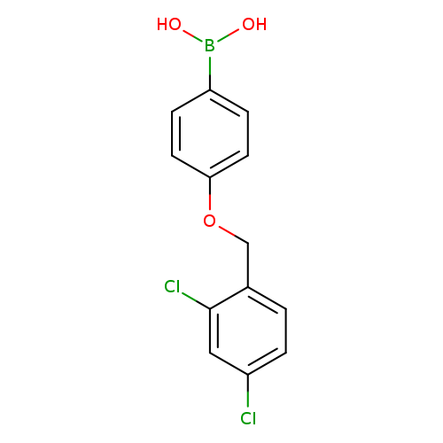 Clc1ccc(c(c1)Cl)COc1ccc(cc1)B(O)O