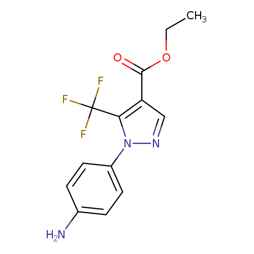 CCOC(=O)c1cnn(c1C(F)(F)F)c1ccc(cc1)N