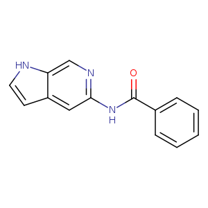 O=C(c1ccccc1)Nc1ncc2c(c1)cc[nH]2