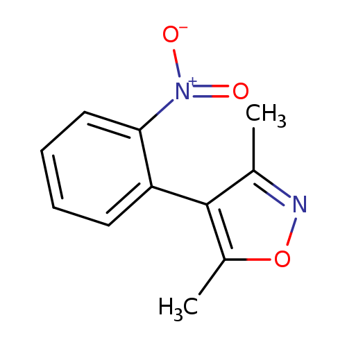 Cc1onc(c1c1ccccc1[N+](=O)[O-])C