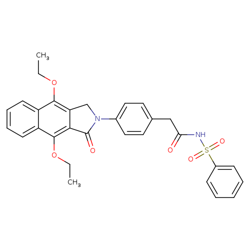 CCOc1c2C(=O)N(Cc2c(c2c1cccc2)OCC)c1ccc(cc1)CC(=O)NS(=O)(=O)c1ccccc1