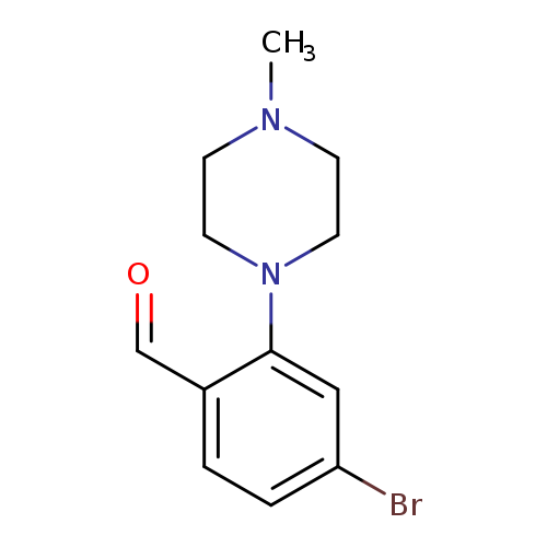 O=Cc1ccc(cc1N1CCN(CC1)C)Br