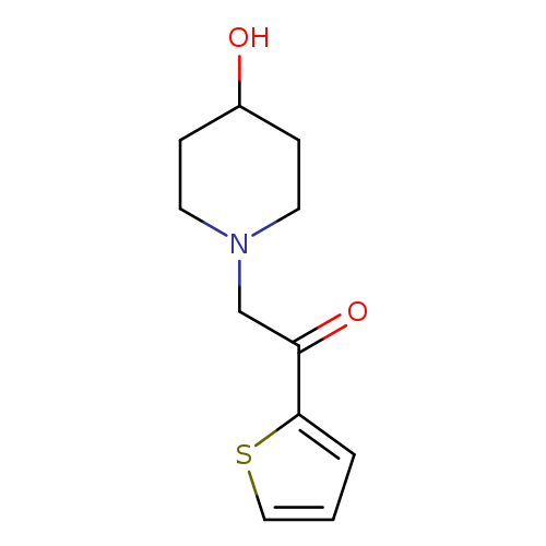 OC1CCN(CC1)CC(=O)c1cccs1