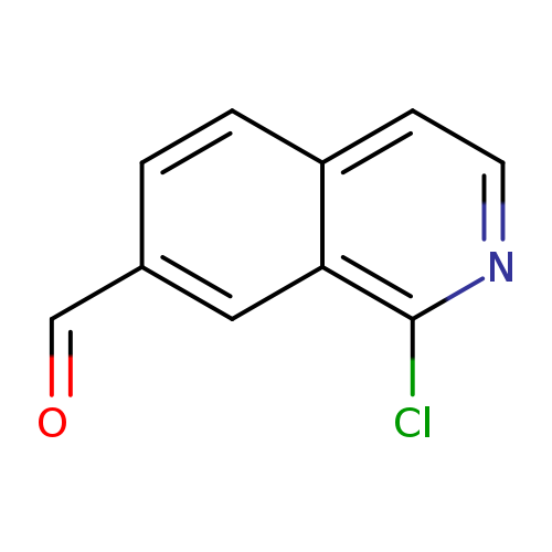 O=Cc1ccc2c(c1)c(Cl)ncc2