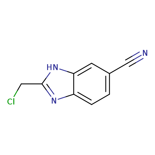 ClCc1nc2c([nH]1)cc(cc2)C#N