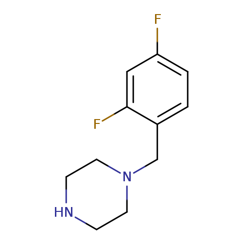 Fc1ccc(c(c1)F)CN1CCNCC1