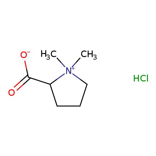 [O-]C(=O)C1CCC[N+]1(C)C.Cl