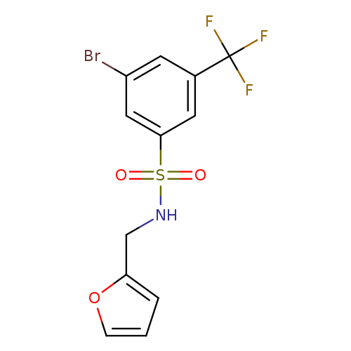 Brc1cc(cc(c1)C(F)(F)F)S(=O)(=O)NCc1ccco1