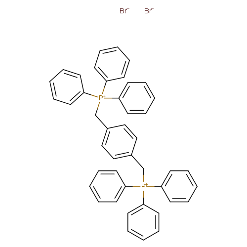 c1ccc(cc1)[P+](c1ccccc1)(c1ccccc1)Cc1ccc(cc1)C[P+](c1ccccc1)(c1ccccc1)c1ccccc1.[Br-].[Br-]