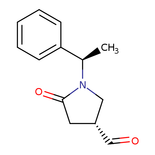 O=C[C@H]1CN(C(=O)C1)[C@@H](c1ccccc1)C