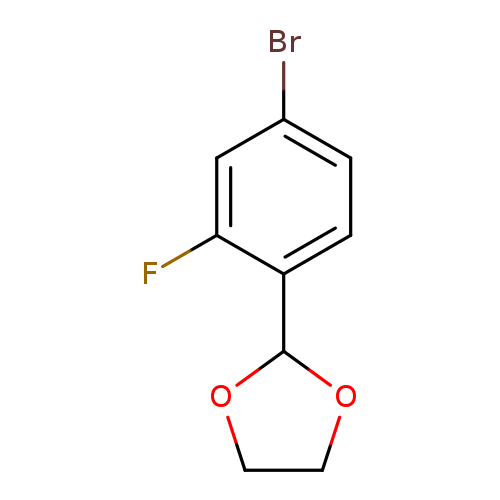 Brc1ccc(c(c1)F)C1OCCO1