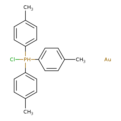 Cc1ccc(cc1)P(c1ccc(cc1)C)(c1ccc(cc1)C)Cl.[Au]