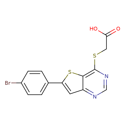 OC(=O)CSc1ncnc2c1sc(c2)c1ccc(cc1)Br
