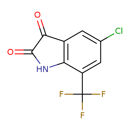Clc1cc2C(=O)C(=O)Nc2c(c1)C(F)(F)F