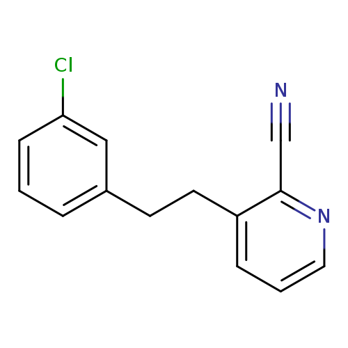 N#Cc1ncccc1CCc1cccc(c1)Cl