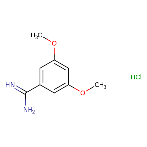 COc1cc(OC)cc(c1)C(=N)N.Cl