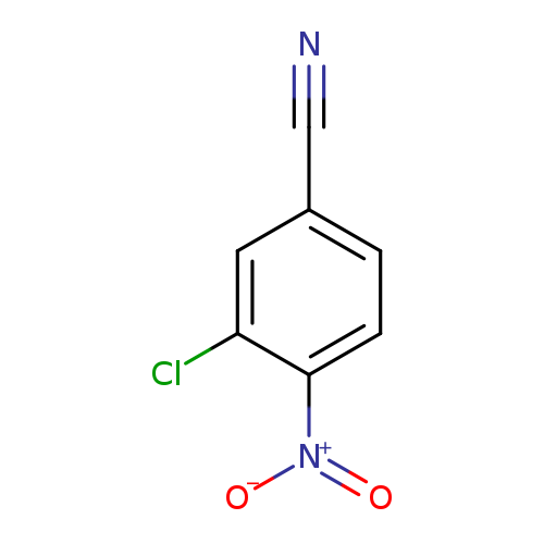 N#Cc1ccc(c(c1)Cl)[N+](=O)[O-]