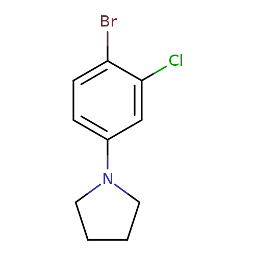 Brc1ccc(cc1Cl)N1CCCC1