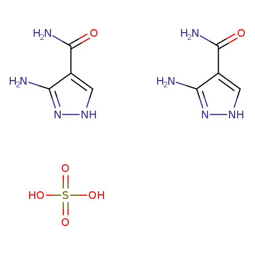 OS(=O)(=O)O.NC(=O)c1c[nH]nc1N.NC(=O)c1c[nH]nc1N