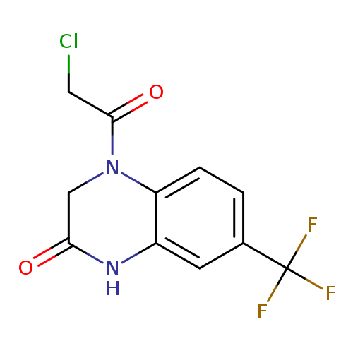 ClCC(=O)N1CC(=O)Nc2c1ccc(c2)C(F)(F)F