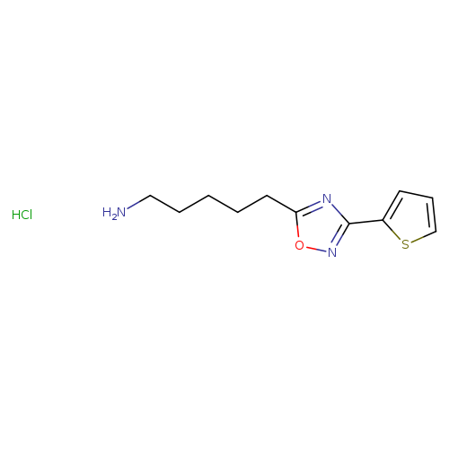 NCCCCCc1onc(n1)c1cccs1.Cl