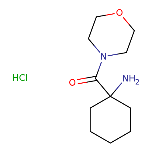 O=C(C1(N)CCCCC1)N1CCOCC1.Cl