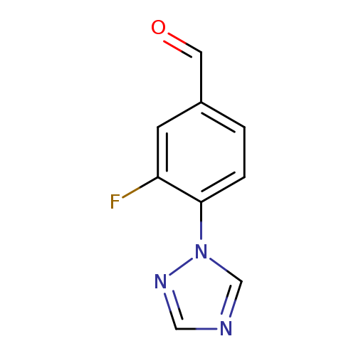 O=Cc1ccc(c(c1)F)n1cncn1