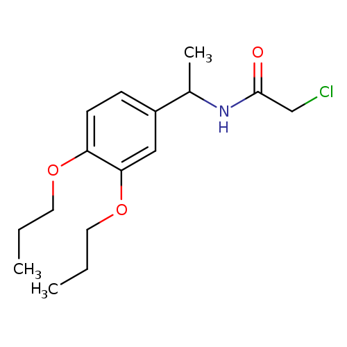CCCOc1cc(ccc1OCCC)C(NC(=O)CCl)C
