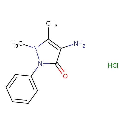 Nc1c(C)n(n(c1=O)c1ccccc1)C.Cl