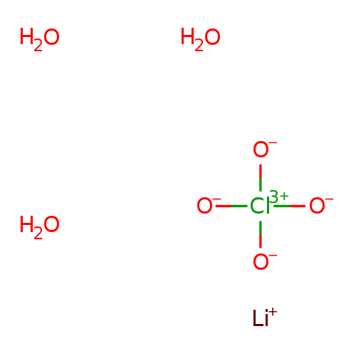 [O-][Cl](=O)(=O)=O.[Li+].O.O.O