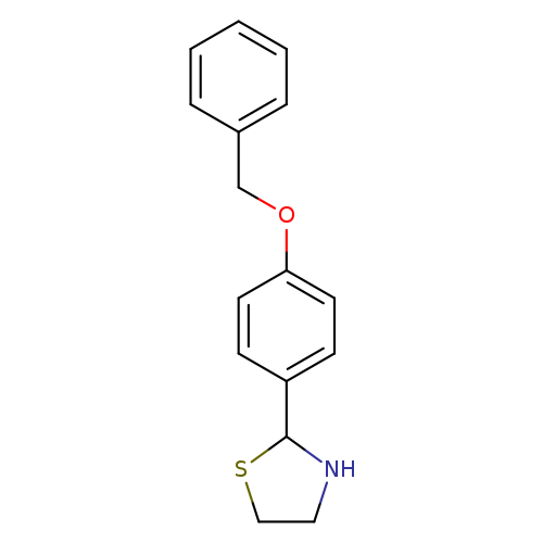 C1CSC(N1)c1ccc(cc1)OCc1ccccc1