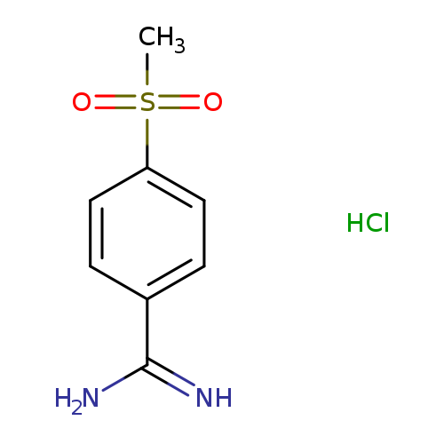 NC(=N)c1ccc(cc1)S(=O)(=O)C.Cl