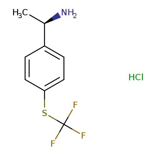 C[C@H](c1ccc(cc1)SC(F)(F)F)N.Cl