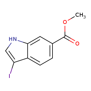 COC(=O)c1ccc2c(c1)[nH]cc2I