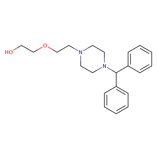 OCCOCCN1CCN(CC1)C(c1ccccc1)c1ccccc1