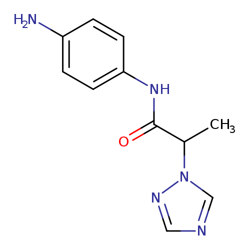 CC(n1ncnc1)C(=O)Nc1ccc(cc1)N