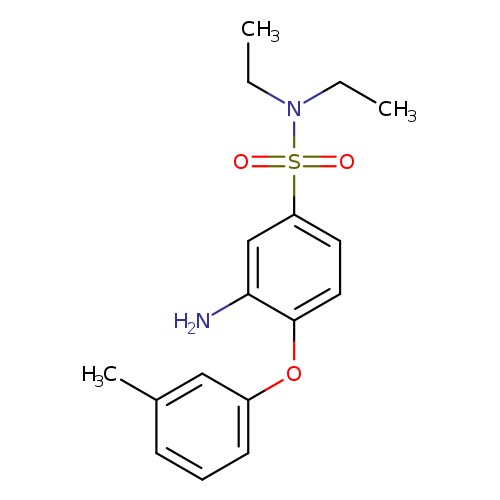 CCN(S(=O)(=O)c1ccc(c(c1)N)Oc1cccc(c1)C)CC