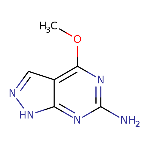 COc1nc(N)nc2c1cn[nH]2