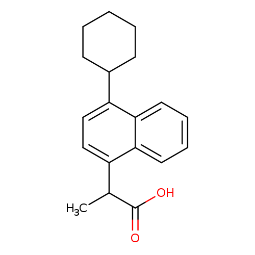 OC(=O)C(c1ccc(c2c1cccc2)C1CCCCC1)C
