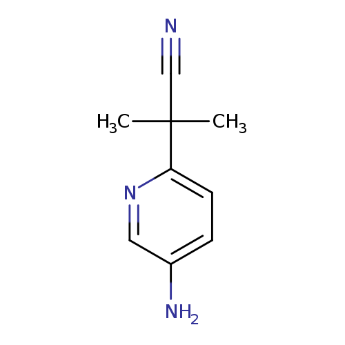 N#CC(c1ccc(cn1)N)(C)C